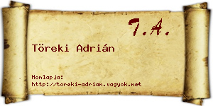 Töreki Adrián névjegykártya